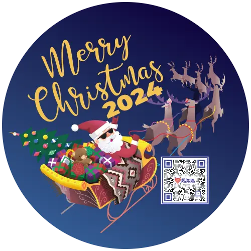 Merry Christmas 2024 - Santa & Reindeer
